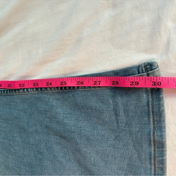 Lee Women's High Rise Exposed Button Flare Jeans Blue Size 14 Petite NWT - Picture 6 of 11